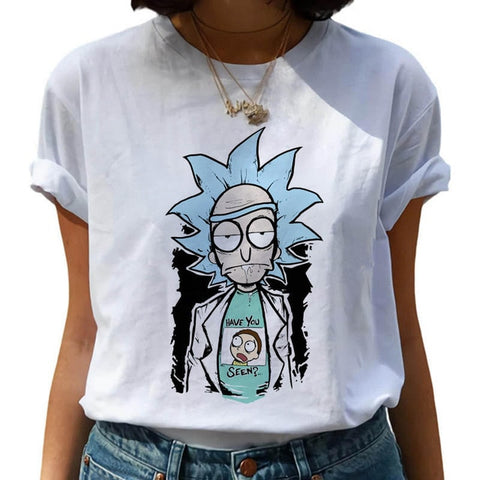 New Rick and Morty Funny Cartoon T Shirt Women Harajuku Ricky N Morty Ullzang T-shirt 90s Graphic Tshirt Fashion Top Tees Female