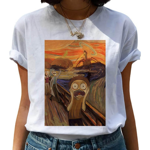 New Rick and Morty Funny Cartoon T Shirt Women Harajuku Ricky N Morty Ullzang T-shirt 90s Graphic Tshirt Fashion Top Tees Female