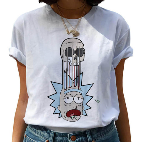 New Rick and Morty Funny Cartoon T Shirt Women Harajuku Ricky N Morty Ullzang T-shirt 90s Graphic Tshirt Fashion Top Tees Female
