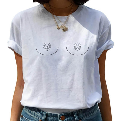 New Rick and Morty Funny Cartoon T Shirt Women Harajuku Ricky N Morty Ullzang T-shirt 90s Graphic Tshirt Fashion Top Tees Female