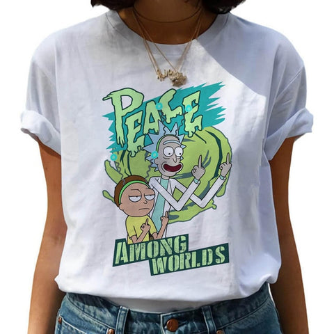 New Rick and Morty Funny Cartoon T Shirt Women Harajuku Ricky N Morty Ullzang T-shirt 90s Graphic Tshirt Fashion Top Tees Female