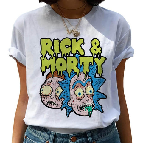 New Rick and Morty Funny Cartoon T Shirt Women Harajuku Ricky N Morty Ullzang T-shirt 90s Graphic Tshirt Fashion Top Tees Female