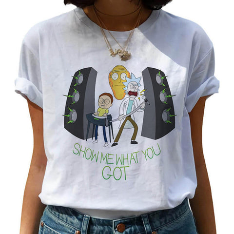 New Rick and Morty Funny Cartoon T Shirt Women Harajuku Ricky N Morty Ullzang T-shirt 90s Graphic Tshirt Fashion Top Tees Female