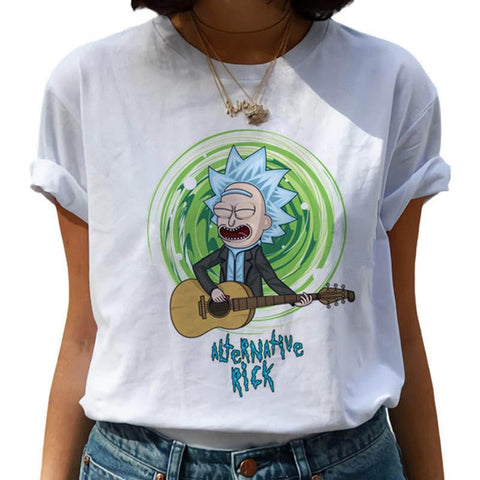 New Rick and Morty Funny Cartoon T Shirt Women Harajuku Ricky N Morty Ullzang T-shirt 90s Graphic Tshirt Fashion Top Tees Female