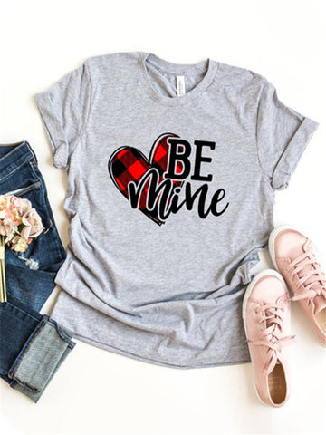 Valentine's Short Sleeve Top Women Cute T-shirt 2020 New Valentine Day Top Summer Tops Tee Large Size Women T Shirts 3XL