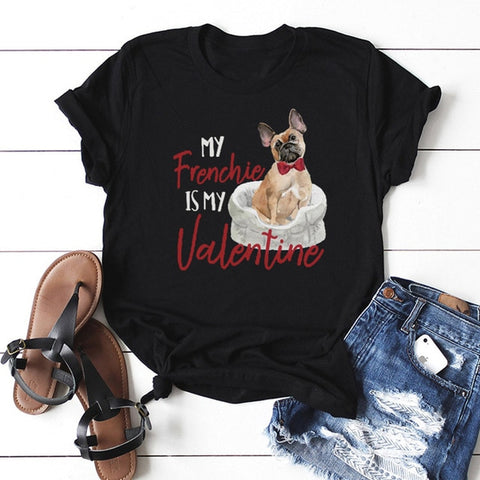 Valentine's Short Sleeve Top Women Cute T-shirt 2020 New Valentine Day Top Summer Tops Tee Large Size Women T Shirts 3XL