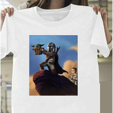 Baby Yoda Mandalorian T Shirt Men/women Harajuku Star Wars T-shirt Satanist Moive Graphic Tees Men Tshirt Male 80s Top Child
