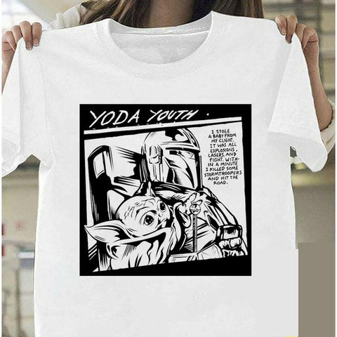Baby Yoda Mandalorian T Shirt Men/women Harajuku Star Wars T-shirt Satanist Moive Graphic Tees Men Tshirt Male 80s Top Child