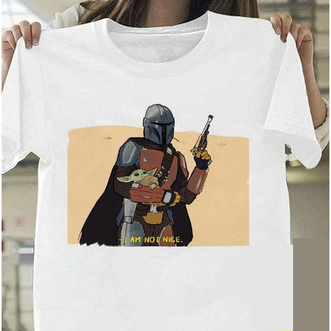 Baby Yoda Mandalorian T Shirt Men/women Harajuku Star Wars T-shirt Satanist Moive Graphic Tees Men Tshirt Male 80s Top Child