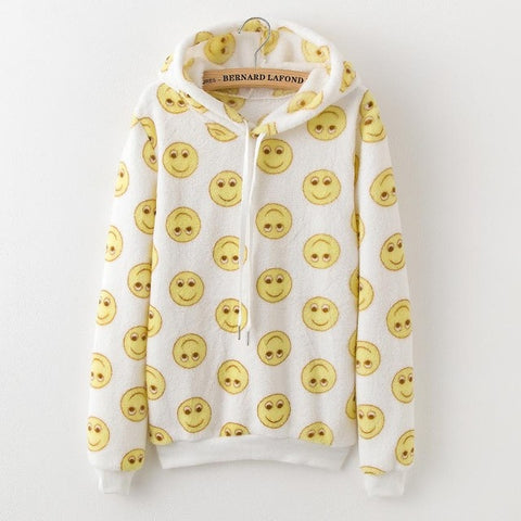2010 new tops flannel warm thick hooded pullover women long sleeves fight casual sneakers women's clothing