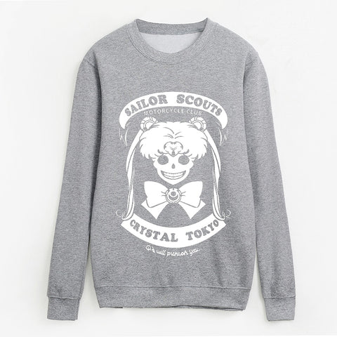 Women cute printed Hoodies casual fleece Clothes 2019 Cartoon Sailor Moon pullovers streetwear fashion Sweatshirt new tracksuits