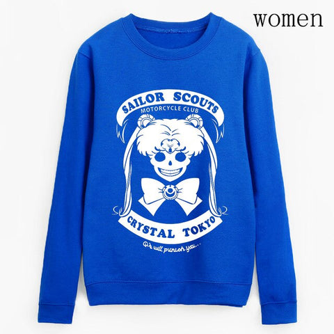 Women cute printed Hoodies casual fleece Clothes 2019 Cartoon Sailor Moon pullovers streetwear fashion Sweatshirt new tracksuits