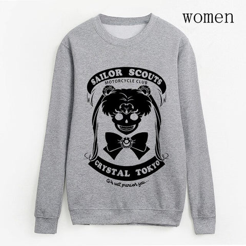 Women cute printed Hoodies casual fleece Clothes 2019 Cartoon Sailor Moon pullovers streetwear fashion Sweatshirt new tracksuits
