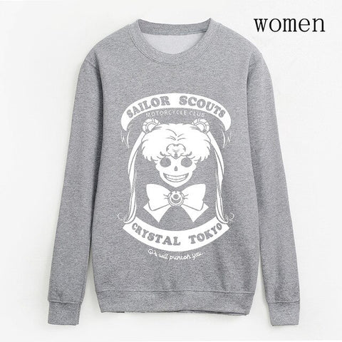 Women cute printed Hoodies casual fleece Clothes 2019 Cartoon Sailor Moon pullovers streetwear fashion Sweatshirt new tracksuits