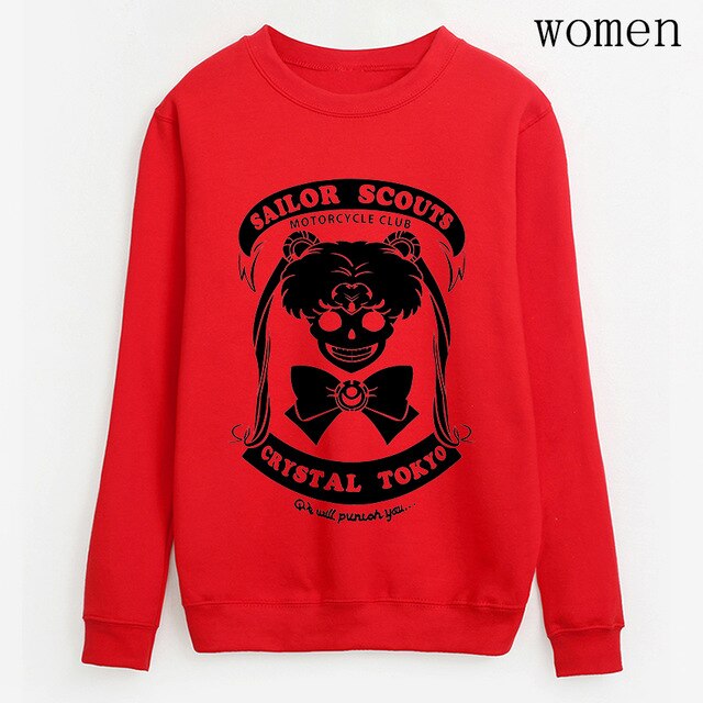 Women cute printed Hoodies casual fleece Clothes 2019 Cartoon Sailor Moon pullovers streetwear fashion Sweatshirt new tracksuits