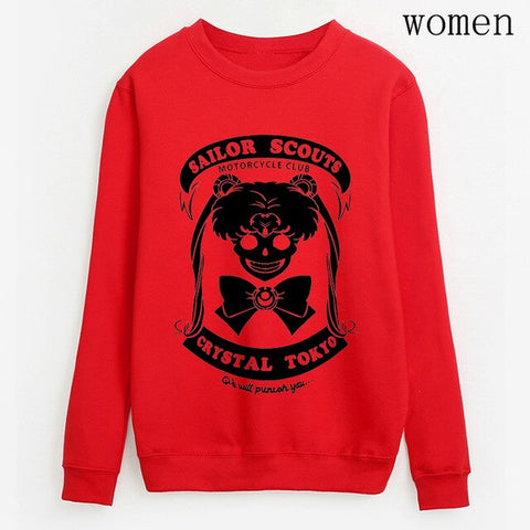 Women cute printed Hoodies casual fleece Clothes 2019 Cartoon Sailor Moon pullovers streetwear fashion Sweatshirt new tracksuits