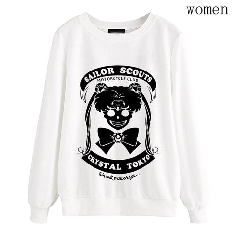 Women cute printed Hoodies casual fleece Clothes 2019 Cartoon Sailor Moon pullovers streetwear fashion Sweatshirt new tracksuits