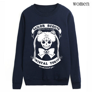 Women cute printed Hoodies casual fleece Clothes 2019 Cartoon Sailor Moon pullovers streetwear fashion Sweatshirt new tracksuits