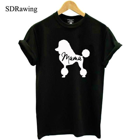 Dog Mom Shirt Poodle Gifts For Dog Owner Mothers Day T Shirt Pet Lover tops Dog Lover Mommy Clothes Animal Lover Ladies Tees