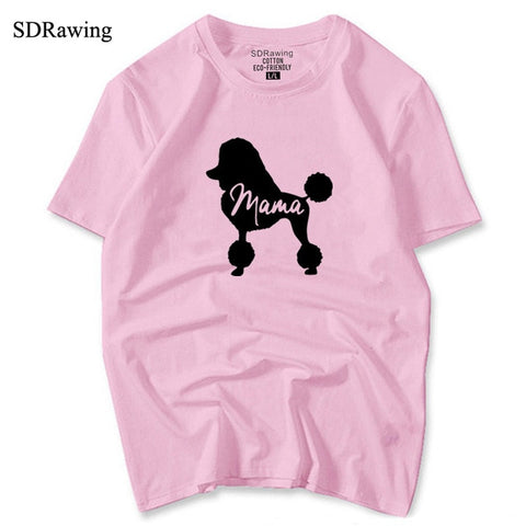Dog Mom Shirt Poodle Gifts For Dog Owner Mothers Day T Shirt Pet Lover tops Dog Lover Mommy Clothes Animal Lover Ladies Tees