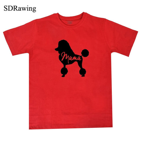 Dog Mom Shirt Poodle Gifts For Dog Owner Mothers Day T Shirt Pet Lover tops Dog Lover Mommy Clothes Animal Lover Ladies Tees