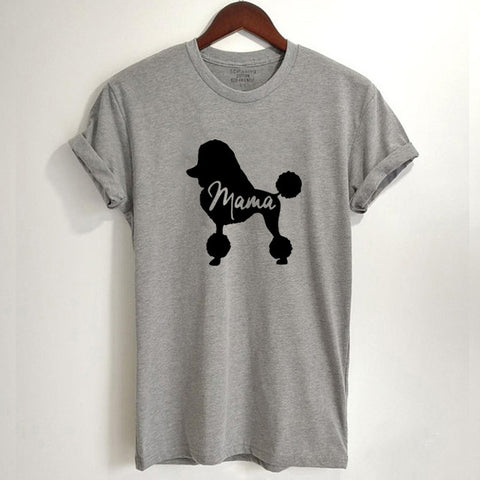 Dog Mom Shirt Poodle Gifts For Dog Owner Mothers Day T Shirt Pet Lover tops Dog Lover Mommy Clothes Animal Lover Ladies Tees