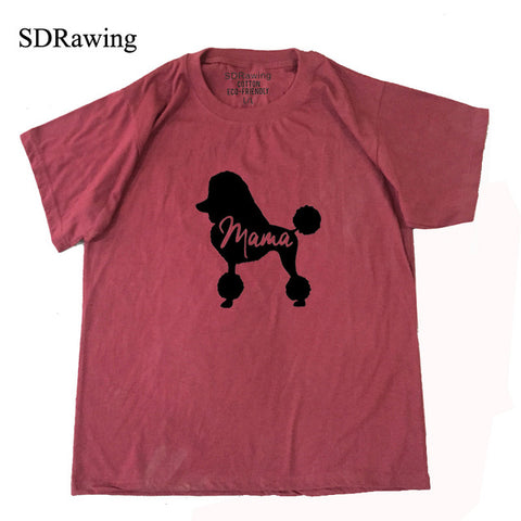 Dog Mom Shirt Poodle Gifts For Dog Owner Mothers Day T Shirt Pet Lover tops Dog Lover Mommy Clothes Animal Lover Ladies Tees