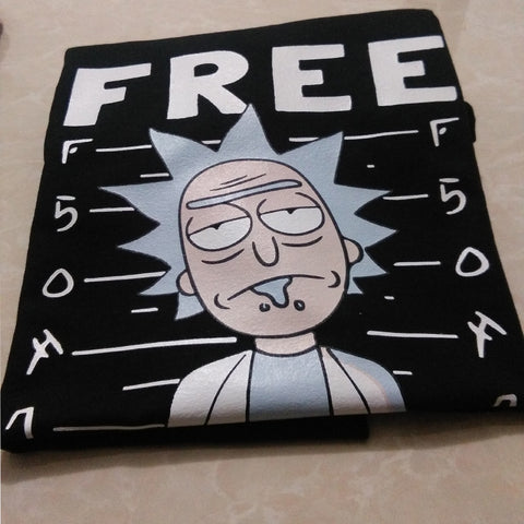 Men's high quality T-shirt short sleeve cotton crewneck loose rick and morty printed men Tshirt casual knitted mens t-shirt tops