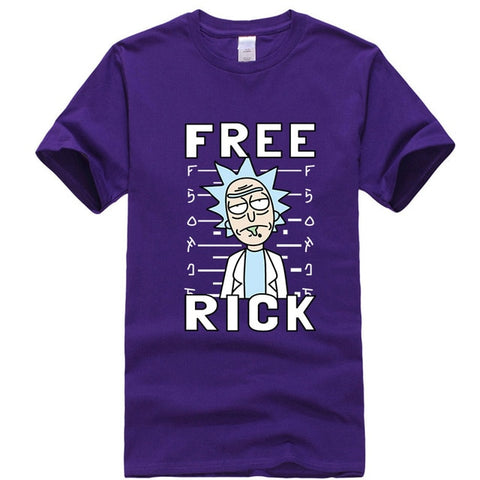 Men's high quality T-shirt short sleeve cotton crewneck loose rick and morty printed men Tshirt casual knitted mens t-shirt tops