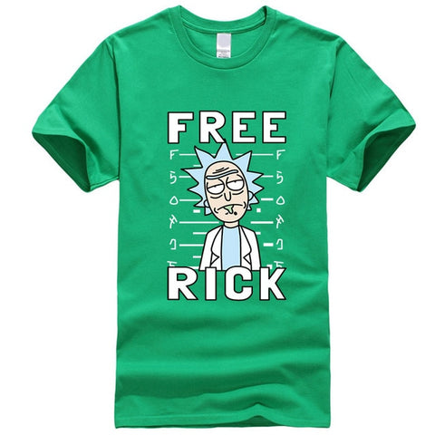 Men's high quality T-shirt short sleeve cotton crewneck loose rick and morty printed men Tshirt casual knitted mens t-shirt tops