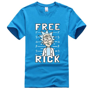 Men's high quality T-shirt short sleeve cotton crewneck loose rick and morty printed men Tshirt casual knitted mens t-shirt tops