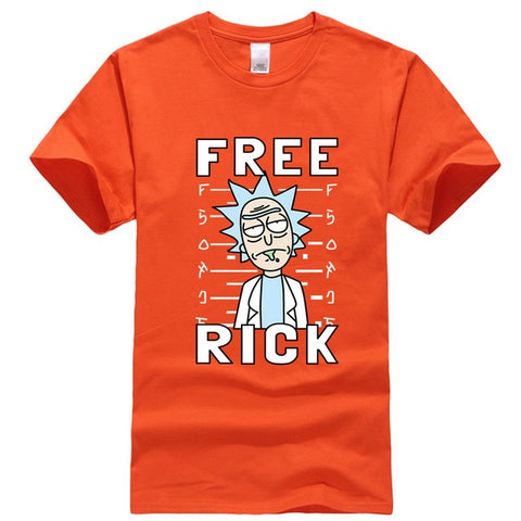Men's high quality T-shirt short sleeve cotton crewneck loose rick and morty printed men Tshirt casual knitted mens t-shirt tops