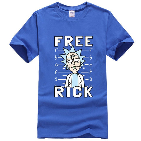 Men's high quality T-shirt short sleeve cotton crewneck loose rick and morty printed men Tshirt casual knitted mens t-shirt tops