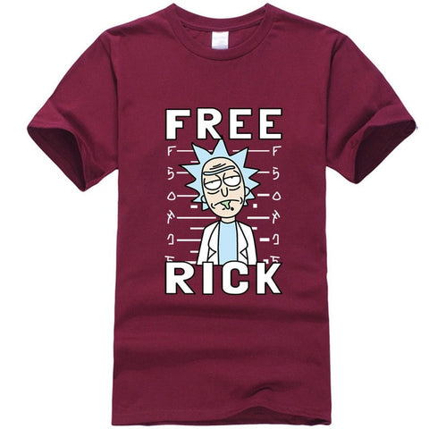 Men's high quality T-shirt short sleeve cotton crewneck loose rick and morty printed men Tshirt casual knitted mens t-shirt tops