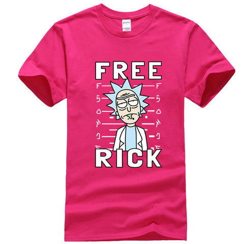 Men's high quality T-shirt short sleeve cotton crewneck loose rick and morty printed men Tshirt casual knitted mens t-shirt tops