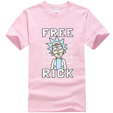 Men's high quality T-shirt short sleeve cotton crewneck loose rick and morty printed men Tshirt casual knitted mens t-shirt tops