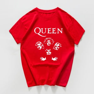Glitter Rock Band Queen t shirt women plus size 100% cotton summer tshirt women, vintage streetwear tee shirt femme harajuku