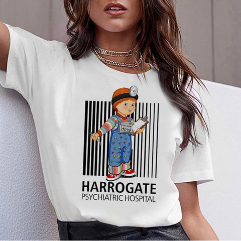 chucky Horror High Quality cool women new t shirt streetwear ulzzang tee shirts t-shirt fashion female femme new  tshirt top